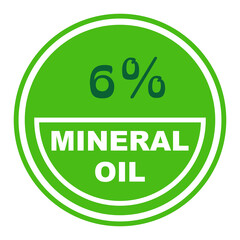 6% percentage mineral oil 
