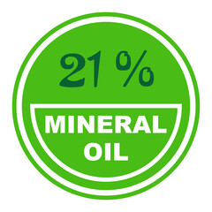 21% percentage mineral oil 
