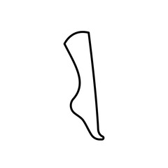 Elegant womens socks outline vector icon. EPS 10.. Cotton female product sign... Stylish socks badge. Woolen clothin.... Warm, autumn feminine concept. Illustration for print, app, web design, dev, ui