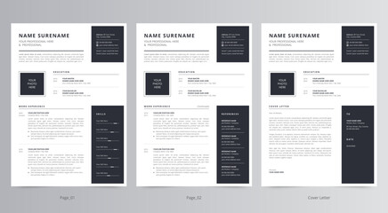 Modern Resume or CV and Cover Letter Template