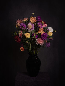 Still life with flowers from fall - Dahlias
