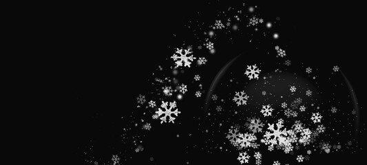 snowflakes splash with black background 