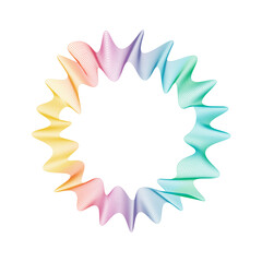 Abstract rainbow circle wave frame background. Vector illustration.