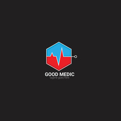 Medical pharmacy logo design template.- vector illustrator