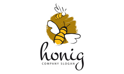 Honig Bienen, Logo, Etikett, Label, Buch