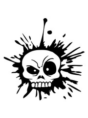 Tropfen Skeptischer Gesichtsausdruck Schädel 