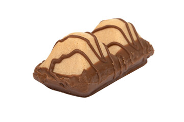 Bonbon sweets candy chocolate waffle isolated on the white background