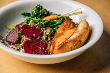 grilled chicken with vegetables