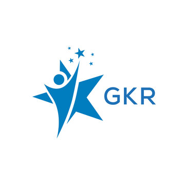 GKR Letter logo white background .GKR Business finance logo design vector image in illustrator .GKR letter logo design for entrepreneur and business.
