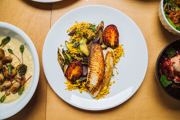 fish with vegetables