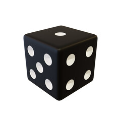 Black game dice.