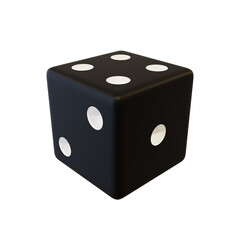 Black game dice.