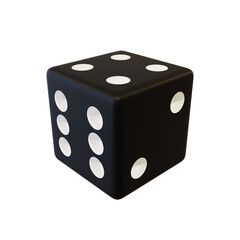Black game dice.