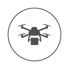 Aerial vehicle delivery drone icon | Circle version icon |