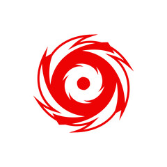 Hurricane symbol. Abstract icon. Whirlwind sign vector. Tornado logo illustration.
