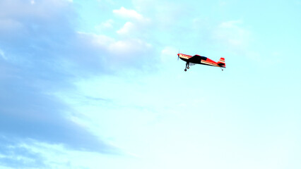 airplane model in the sky