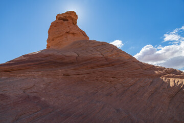 Rock formations viewed from the Beehive trail in Page, Arizona