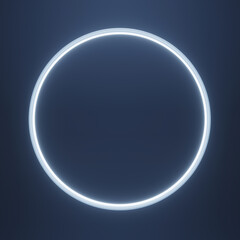 abstract glowing blue circle, 3d render