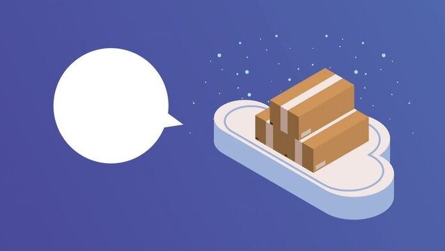data center management isometric animation