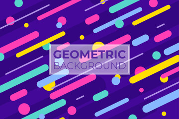 Neo memphis style abstract geometric background.