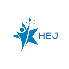 HEJ Letter logo white background .HEJ Business finance logo design vector image in illustrator .HEJ letter logo design for entrepreneur and business.
 - obrazy, fototapety, plakaty