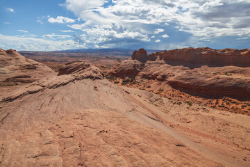 Rock formations viewed from the Beehive trail in Page, Arizona