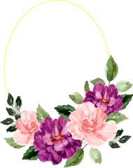 bouquet of roses on a wreath