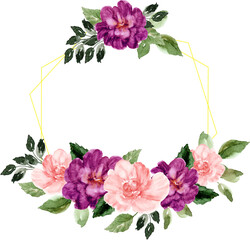 wreath of pink roses