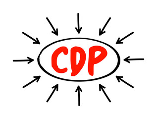 CDP - Continuous Data Protection refers to backup of computer data by automatically saving a copy of every change made to that data, acronym, concept with arrows