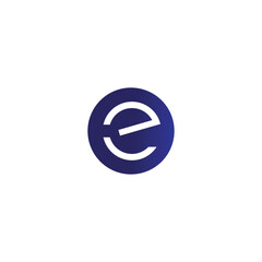 E logo circle vector, symbol, icon,  E design logotype