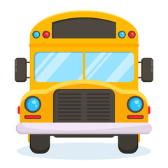 School bus on a white background. Back to school