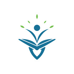 graduated logo universty symbol  education icon vector