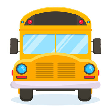 School bus on a white background. Back to school