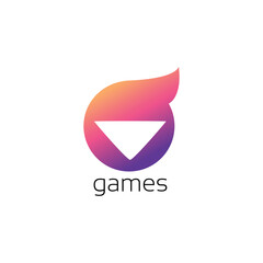 game company logo  gamer logo, play games icon