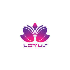 lotus logo emblem, decoration floral symbol