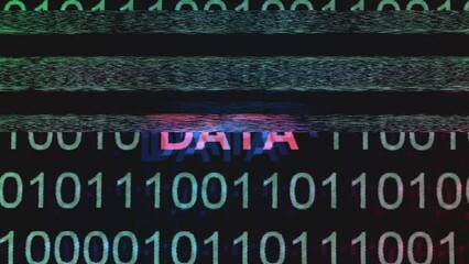 Binary data on the screen glitch effect - Powered by Adobe
