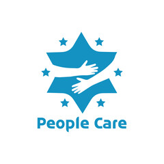 Obraz premium People Care Logo, volunteer the community logo