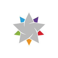 Fototapeta premium star emblem logo, star badge, icon vector