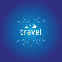 travel logo emblem  travel agency concept