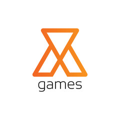 Fototapeta premium X game company logo gamer logo, play games icon