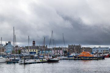 18 August 2022. Stornoway, Isle of Lewis, Highlands and Islands, Scotland. This is a scene of...