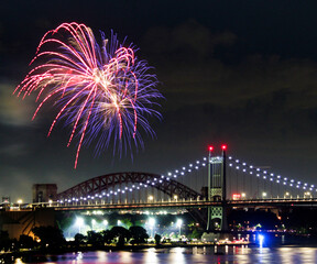 fireworks over the river