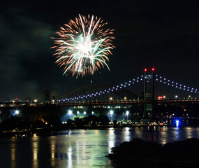 fireworks over the river
