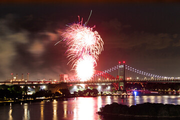 fireworks over the river