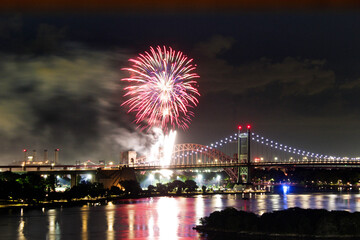 fireworks over the city