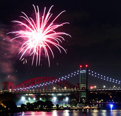 fireworks over the city