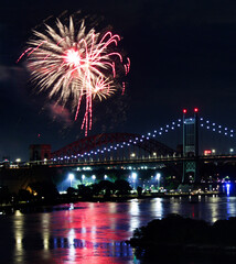 fireworks over the river