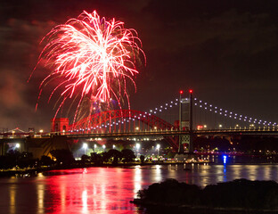 fireworks over the river