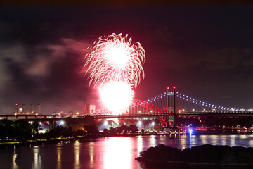 fireworks over the river