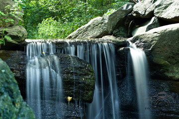 waterfall, central park, long exposure photography, long exposure, new york, new york city, nyc, park, green, water, rocks, tranquil, oasis